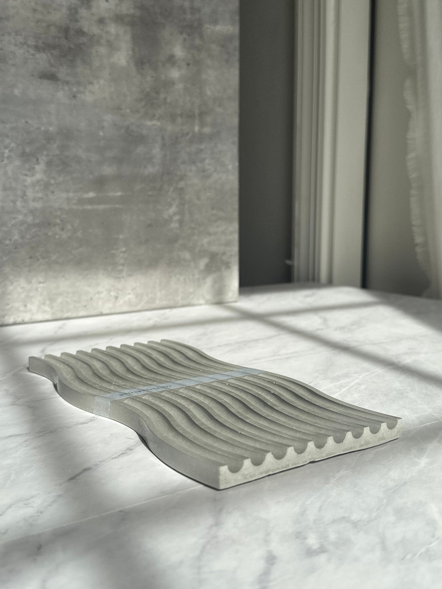 Wavy Ribbed Concrete Tray