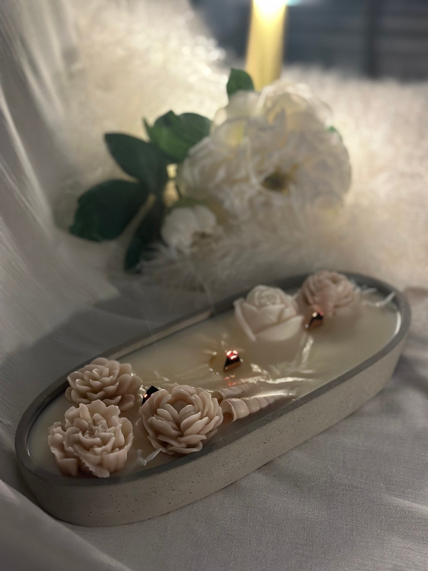 Centerpiece Flower Soy Candle