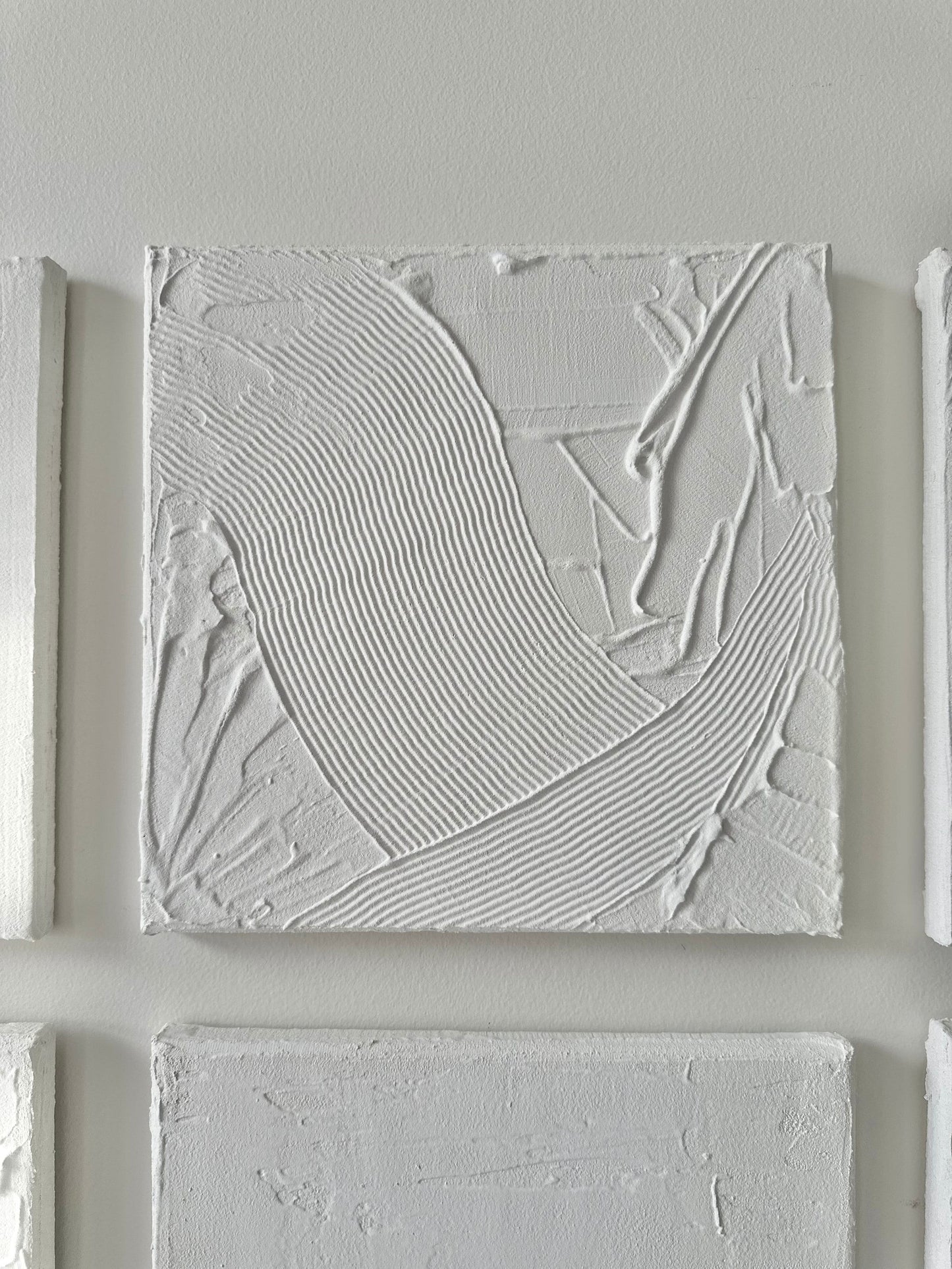 Abstract White Plaster Texture Wall Art