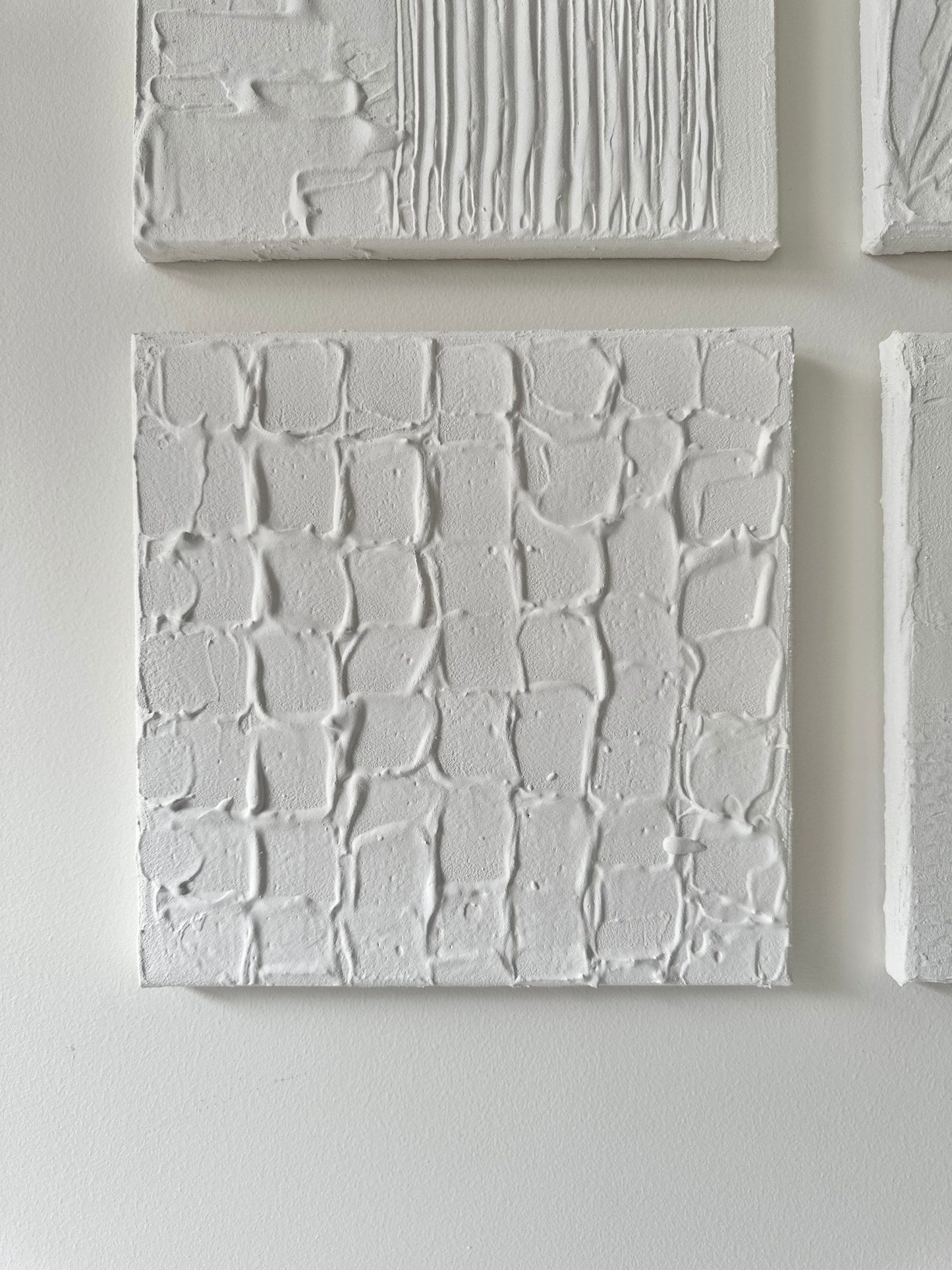 Abstract White Plaster Texture Wall Art