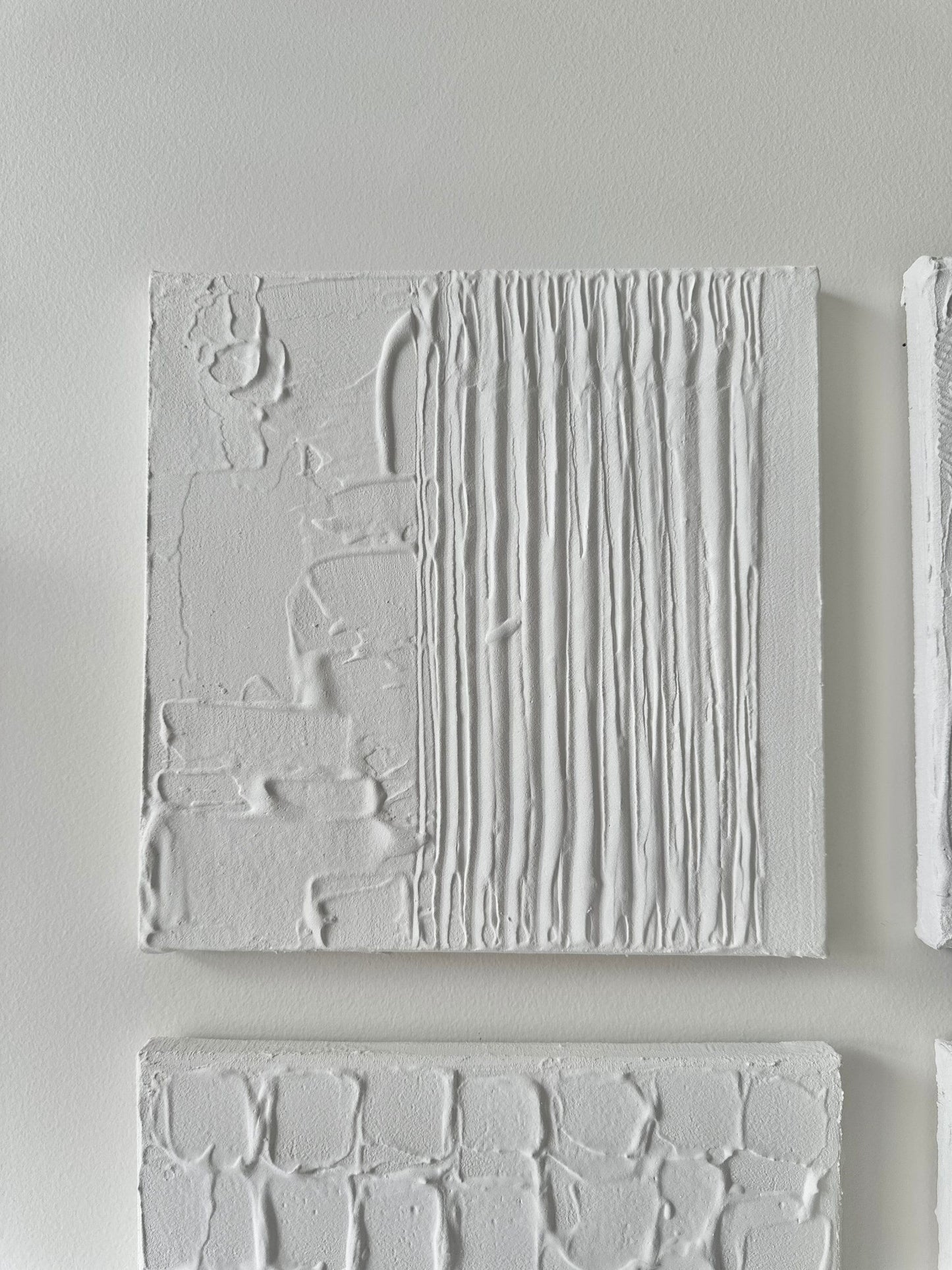 Abstract White Plaster Texture Wall Art