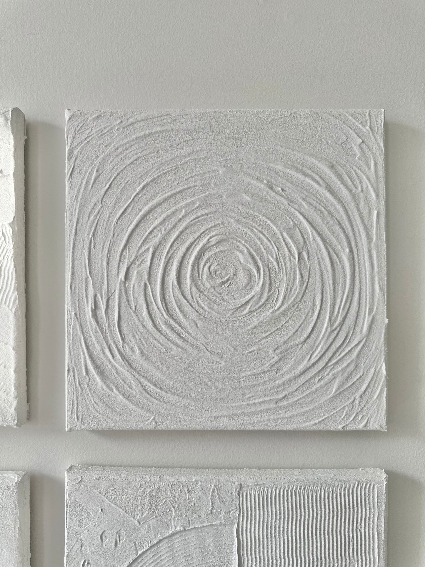 Abstract White Plaster Texture Wall Art