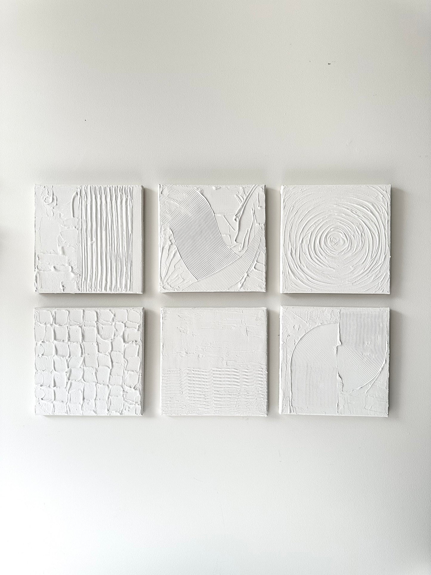 Abstract White Plaster Texture Wall Art
