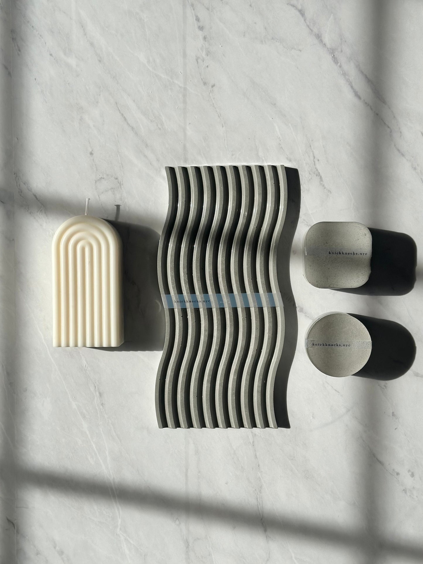 Wavy Ribbed Concrete Tray