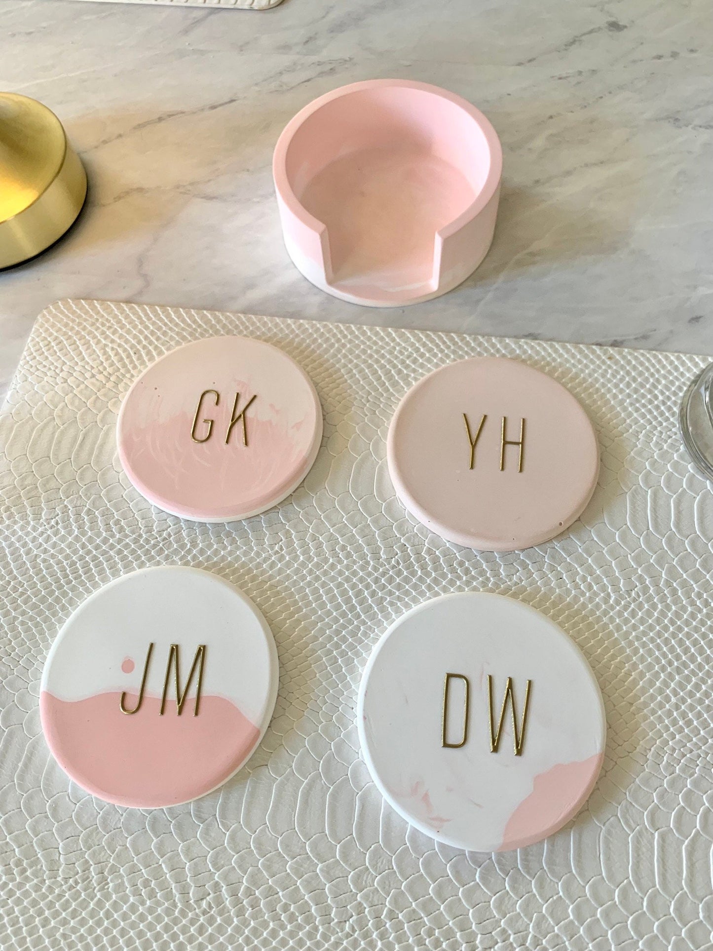 Initial Family Custom Coaster Set