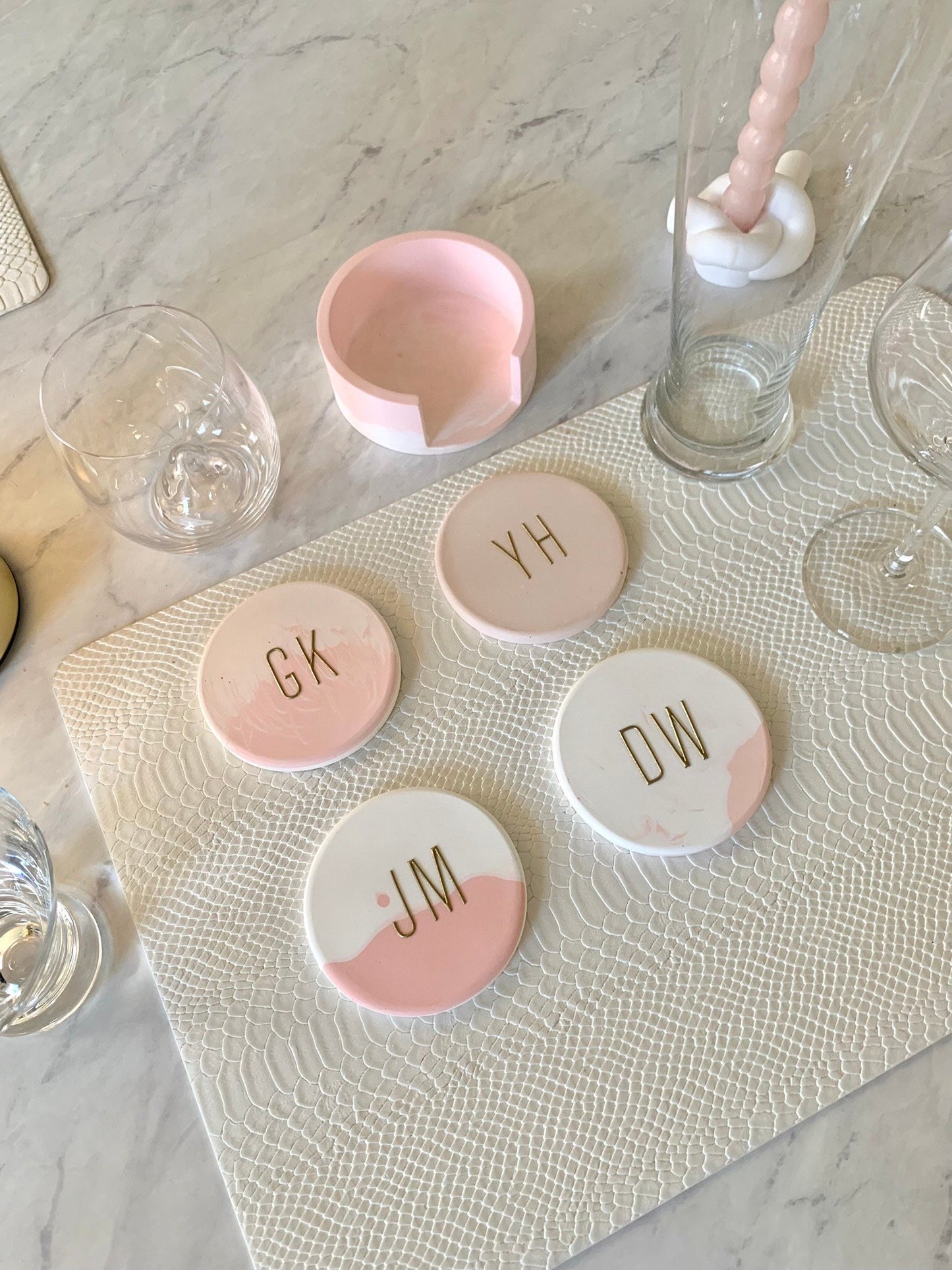 Initial Family Custom Coaster Set