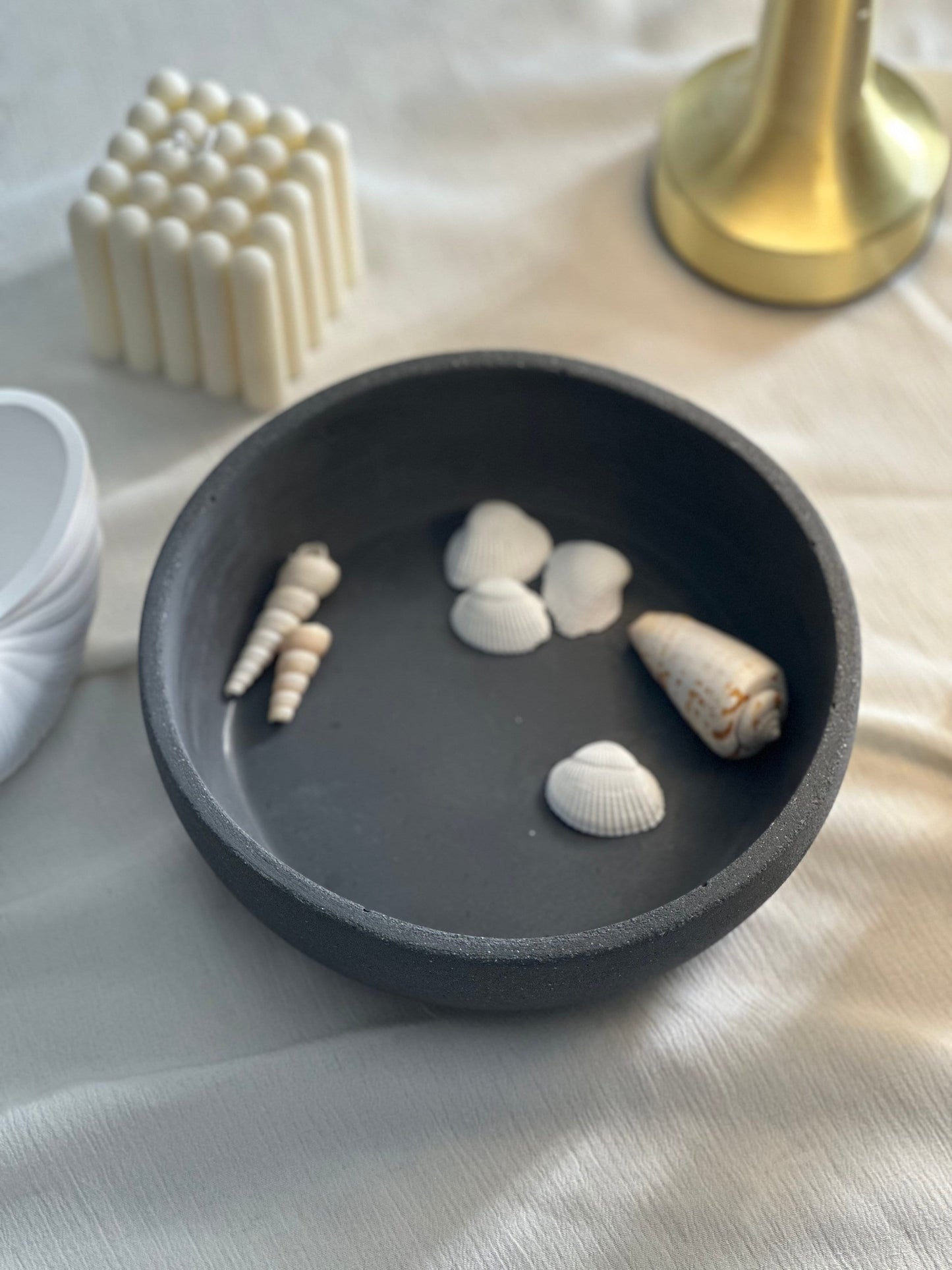 Concrete Rounded Large Bowl