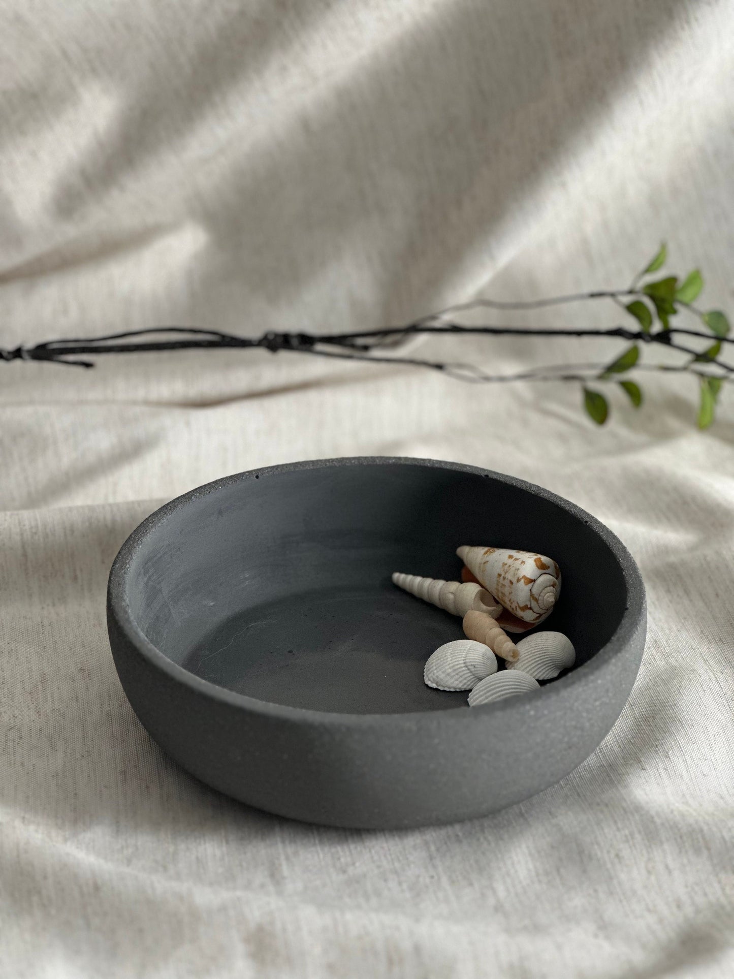 Concrete Rounded Large Bowl