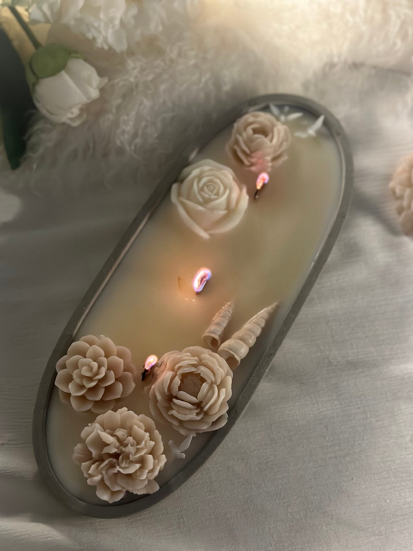 Centerpiece Flower Soy Candle