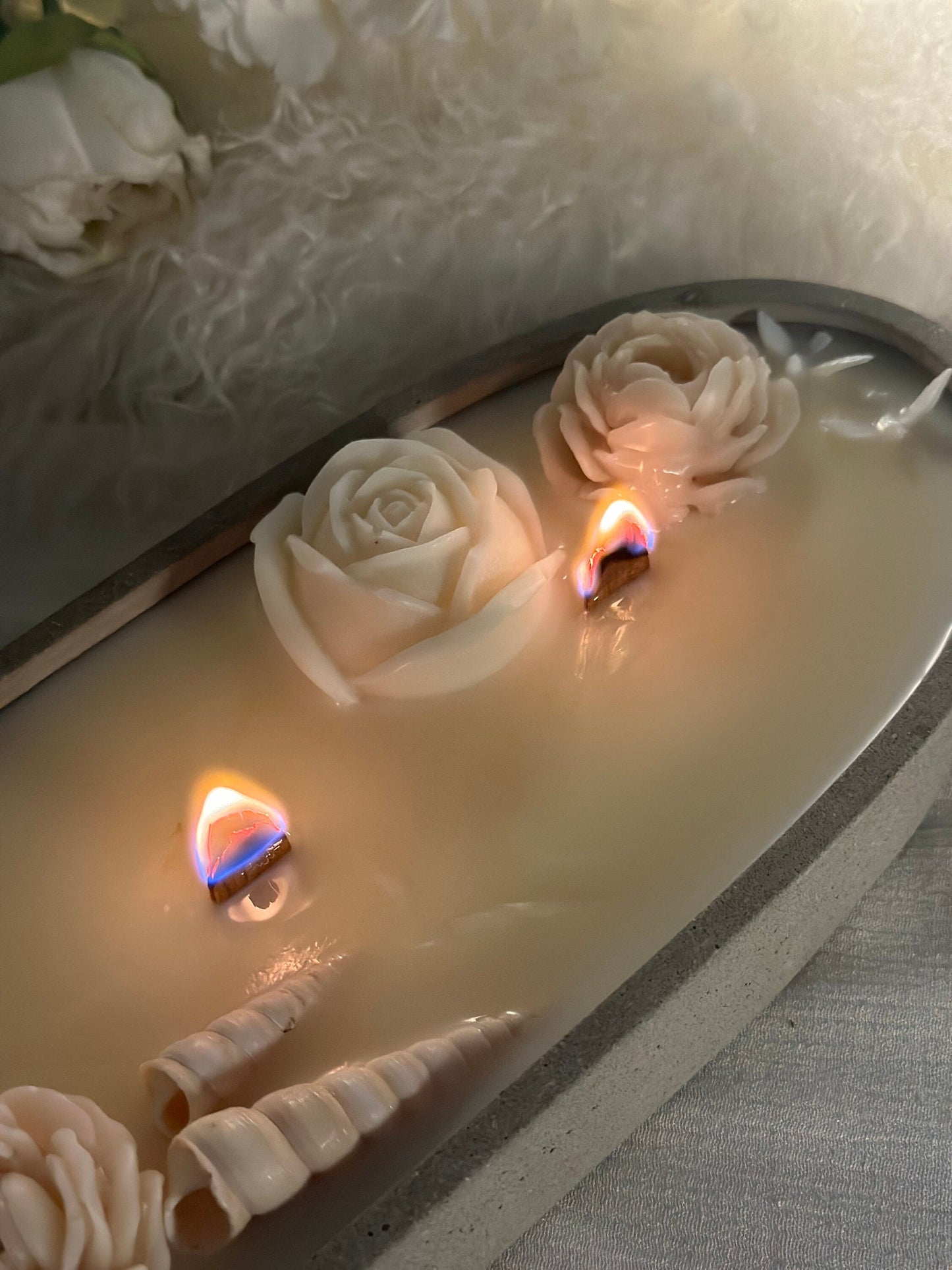 Centerpiece Flower Soy Candle