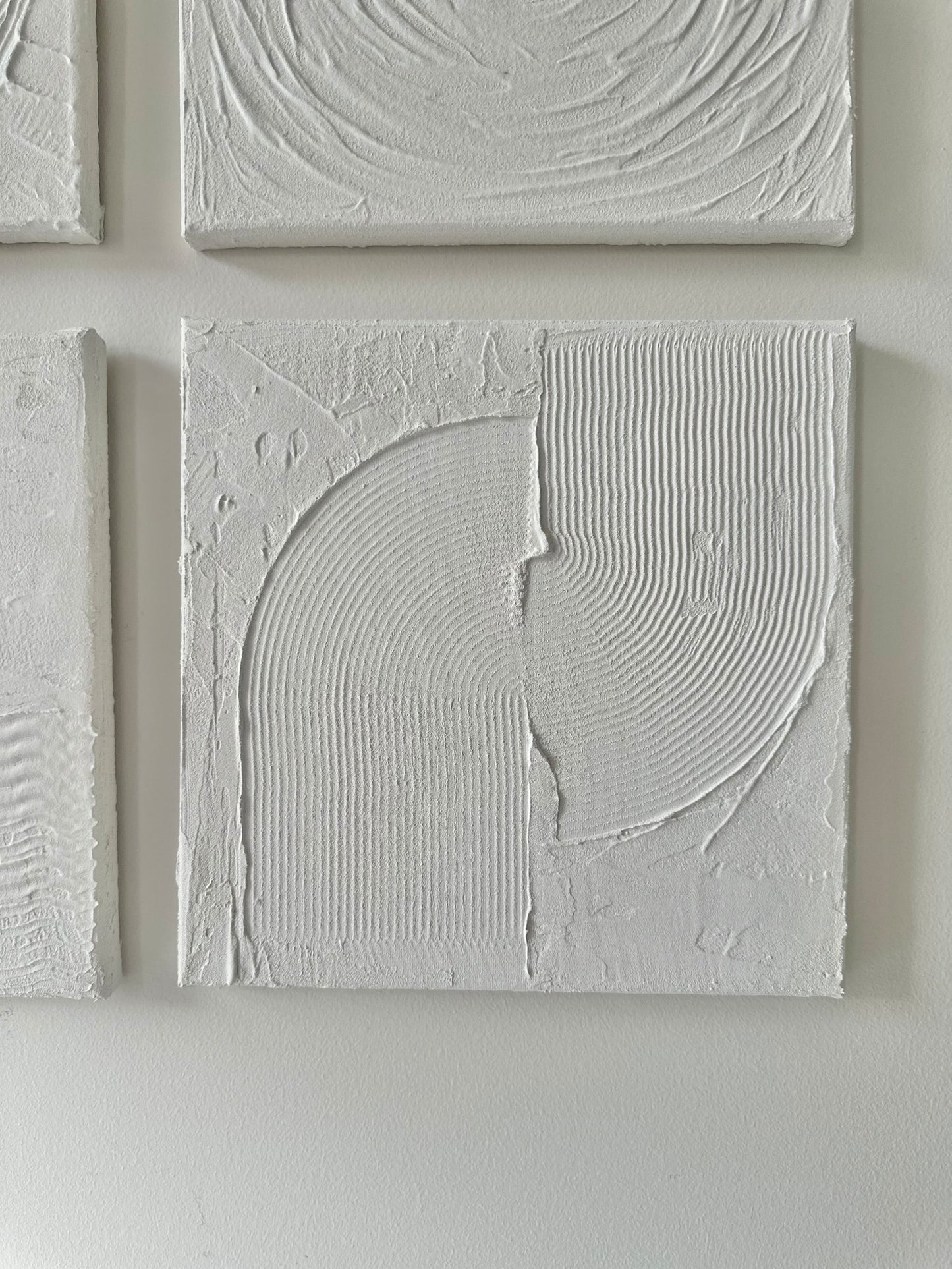 Abstract White Plaster Texture Wall Art