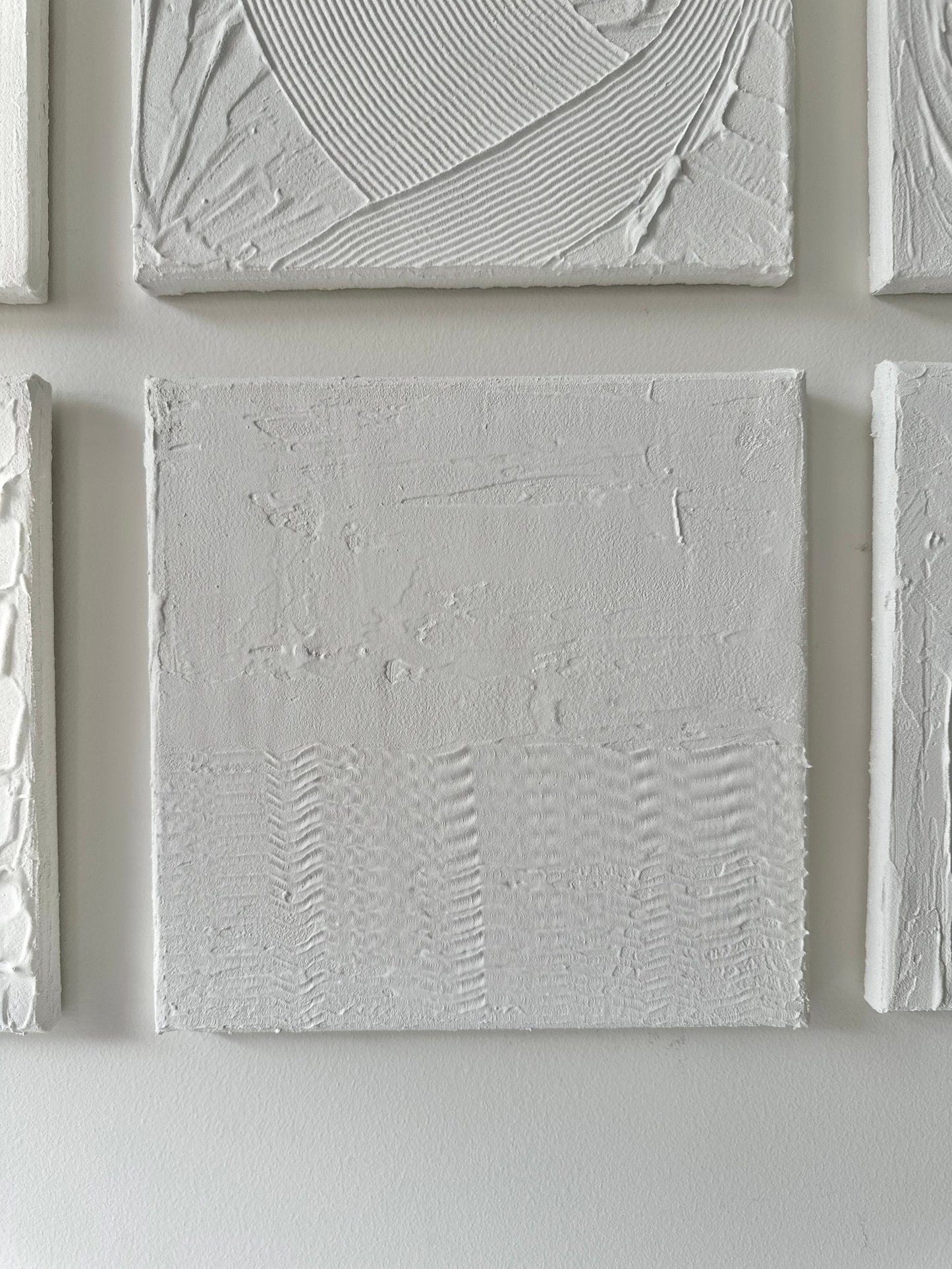 Abstract White Plaster Texture Wall Art