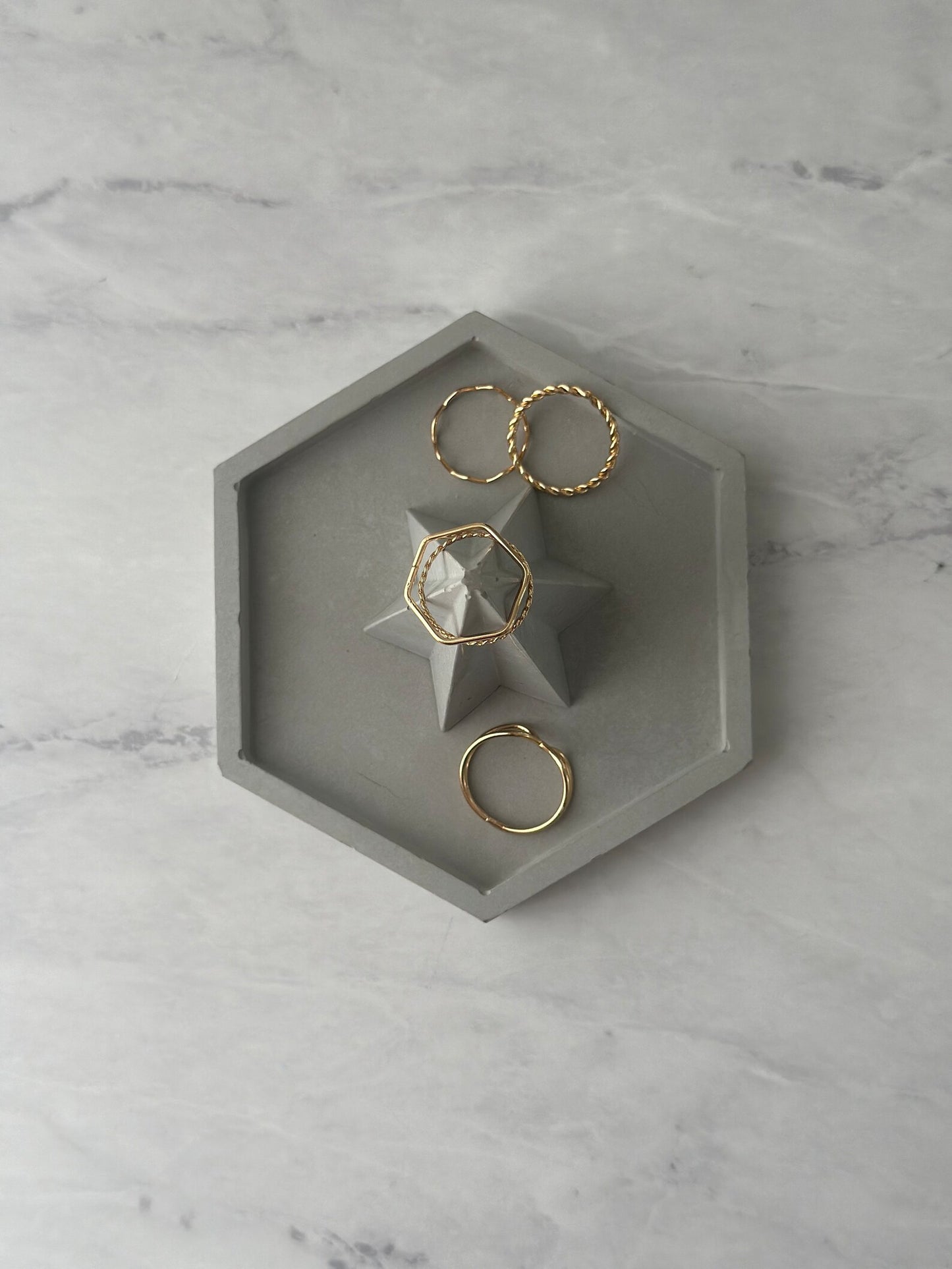 Hexagon Concrete Trinket Dish