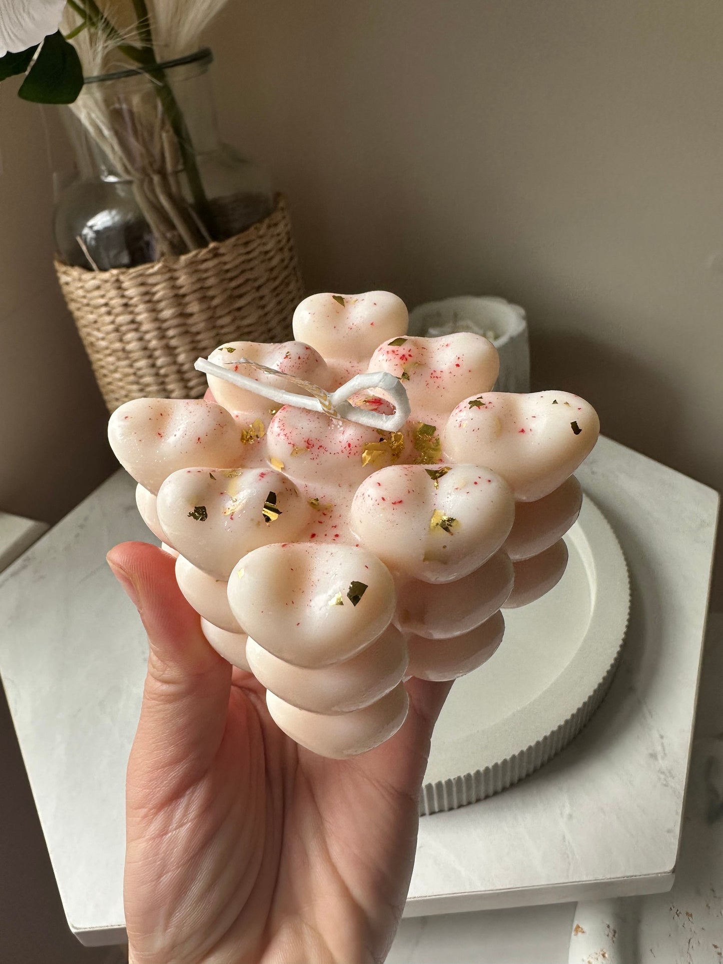 Heart Bubble Candle