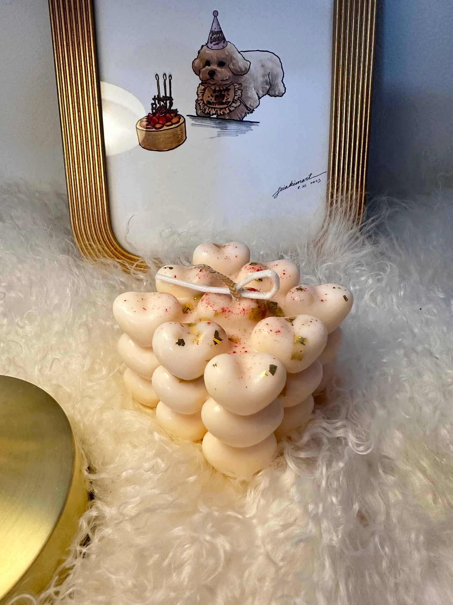 Heart Bubble Candle