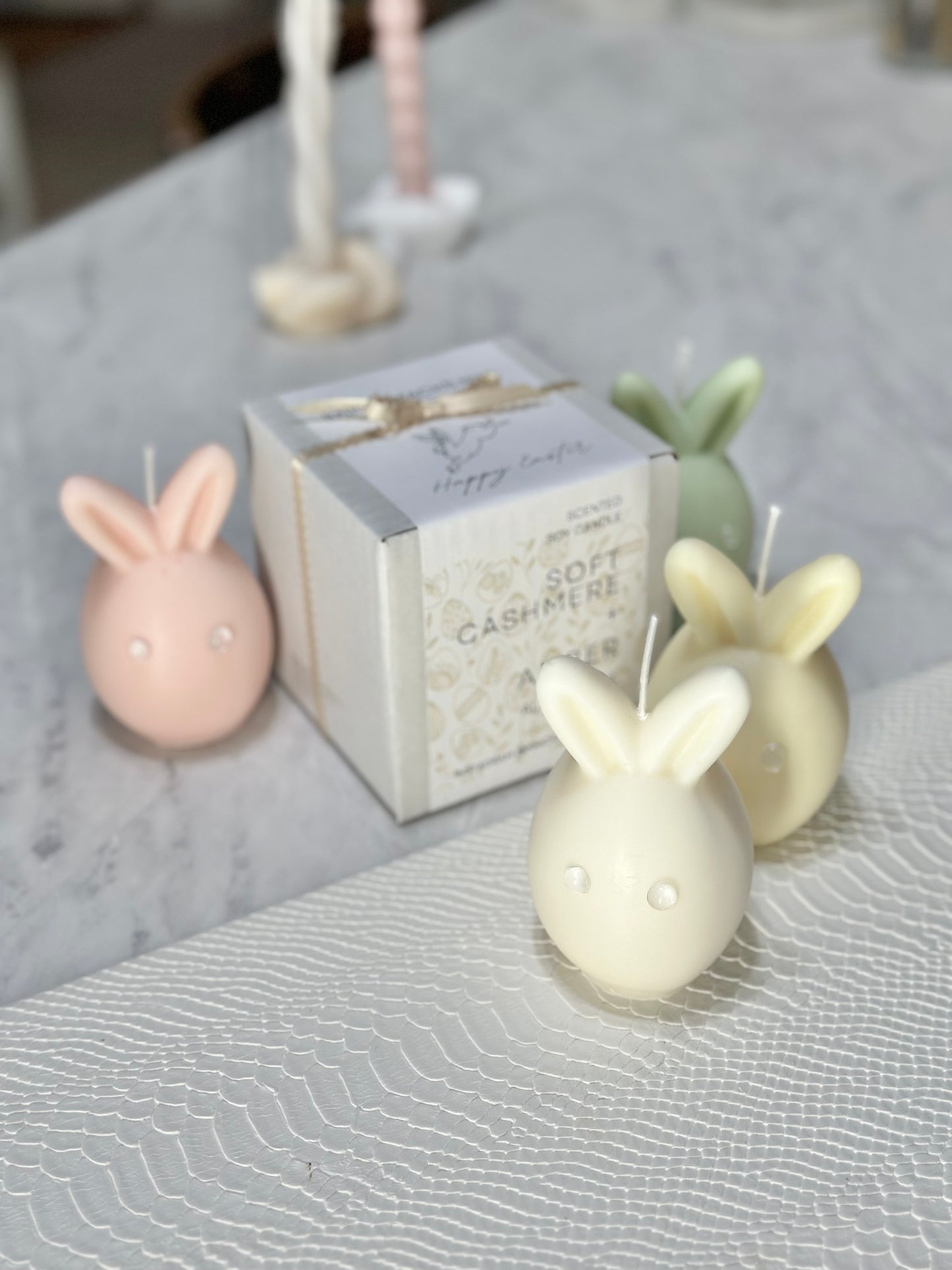 Easter Pastel Bunny Candle