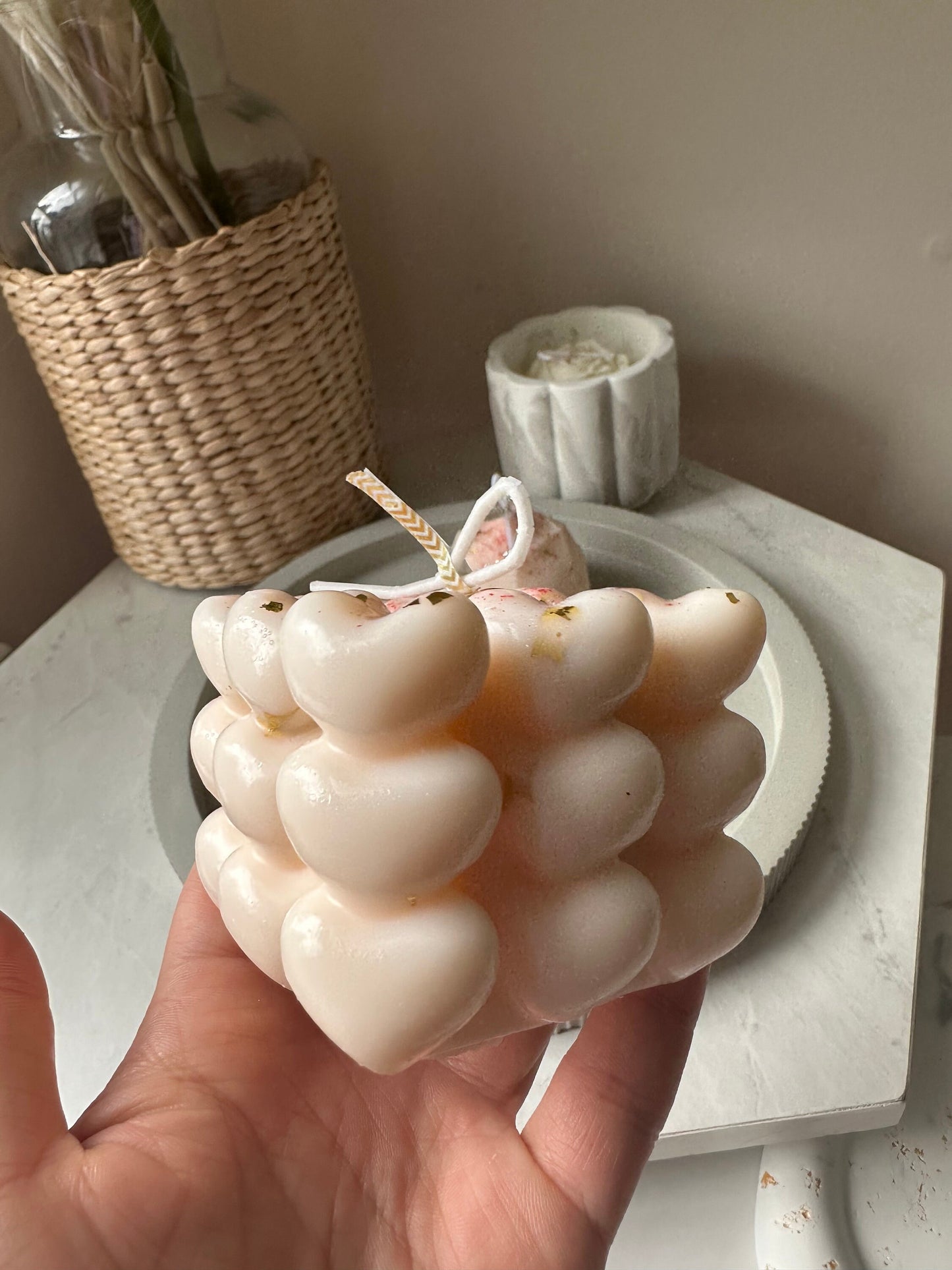 Heart Bubble Candle
