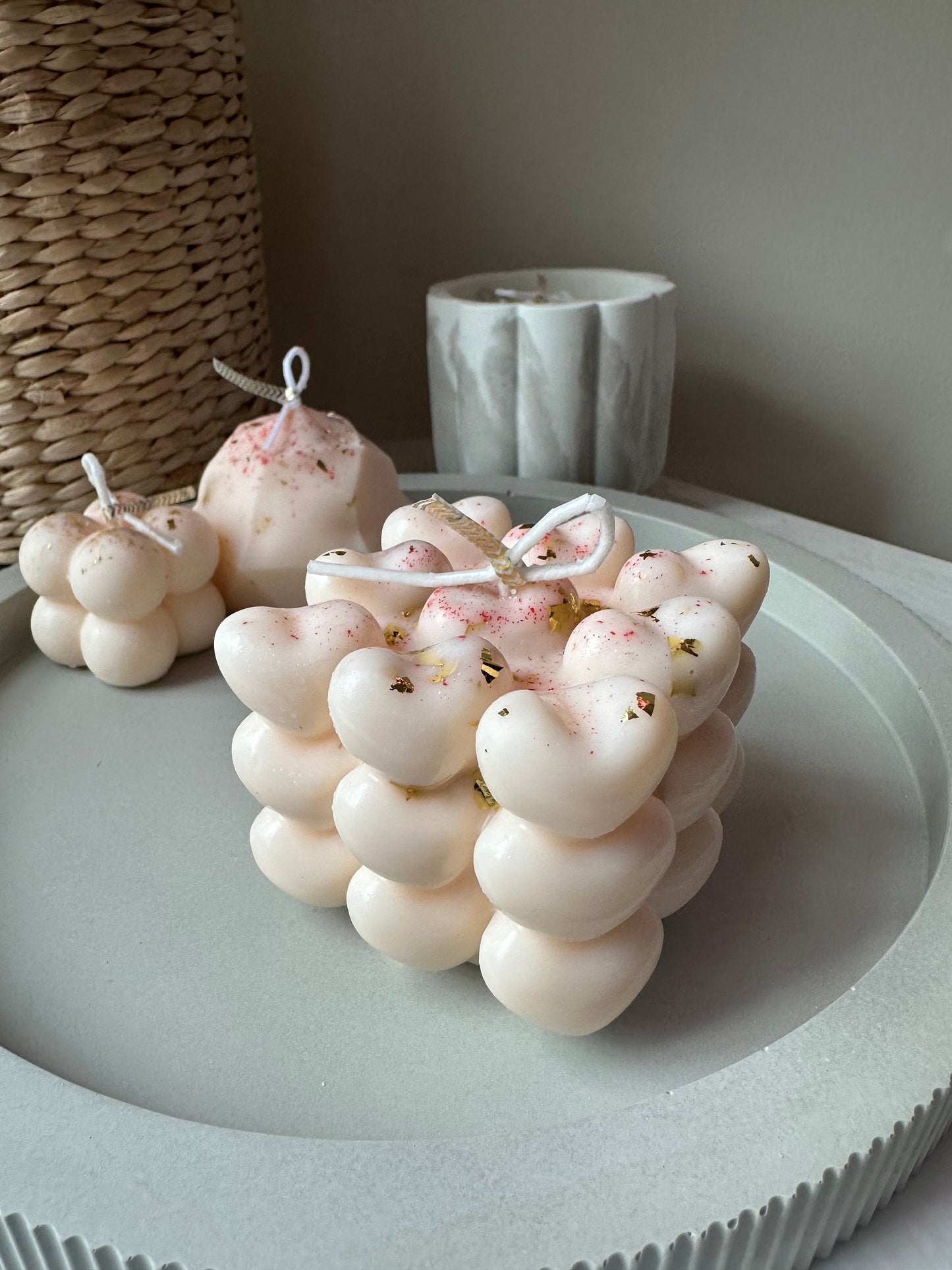 Heart Bubble Candle