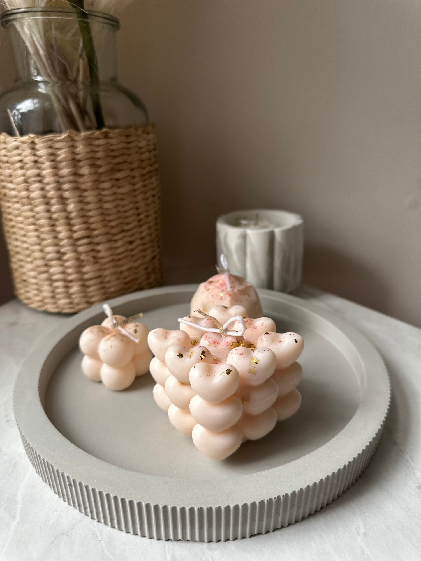 Heart Bubble Candle