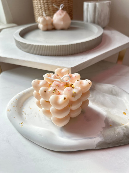 Heart Bubble Candle
