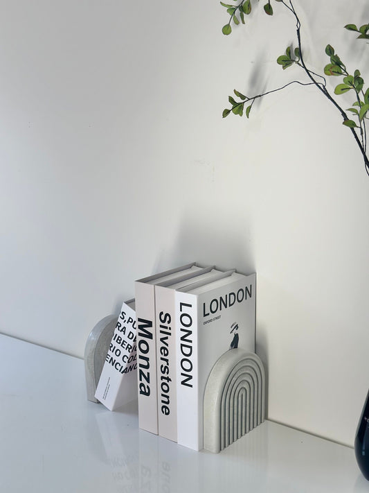 Cement Rainbow Bookend