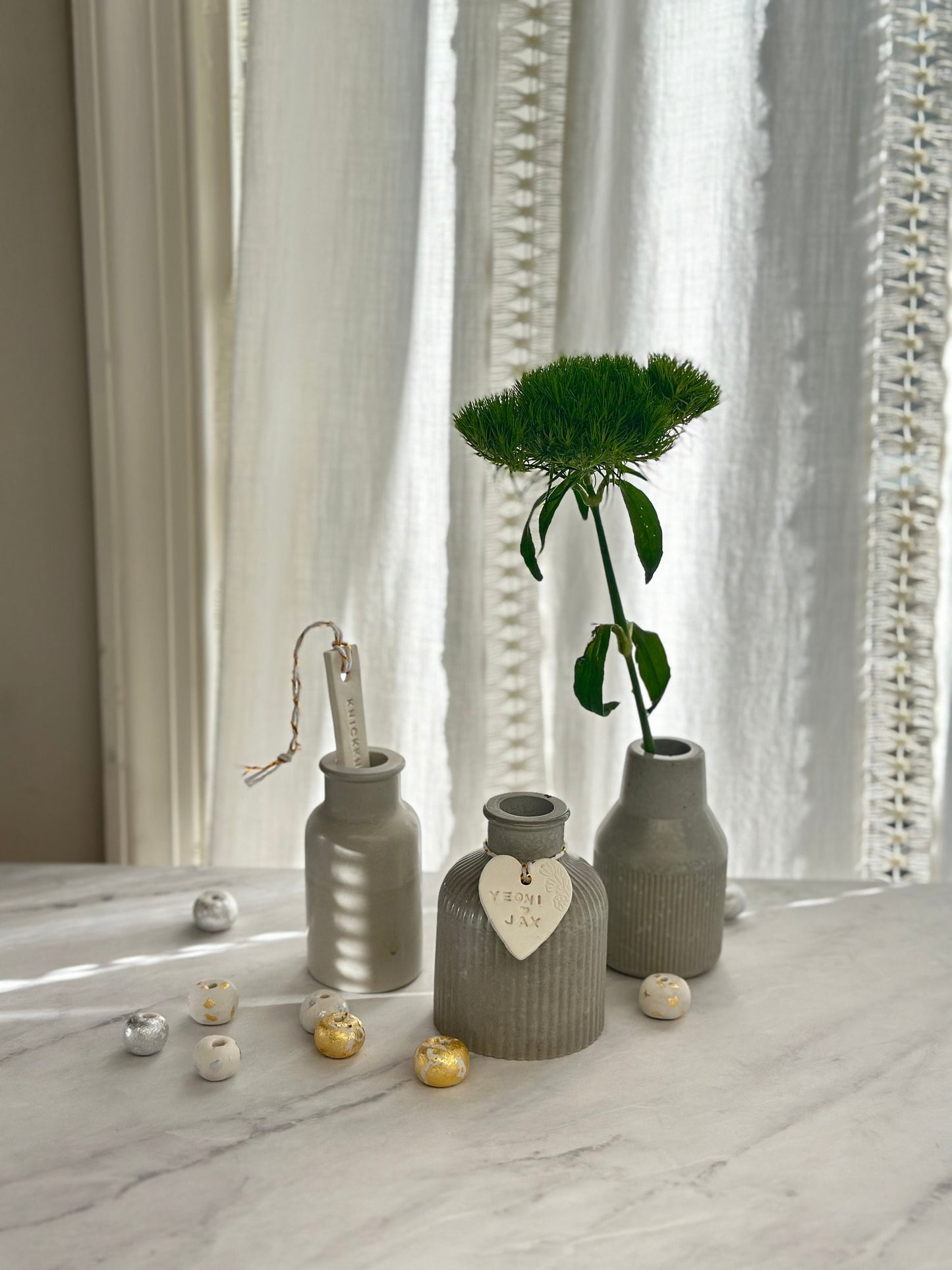Minimalist Concrete Vase, 3 types