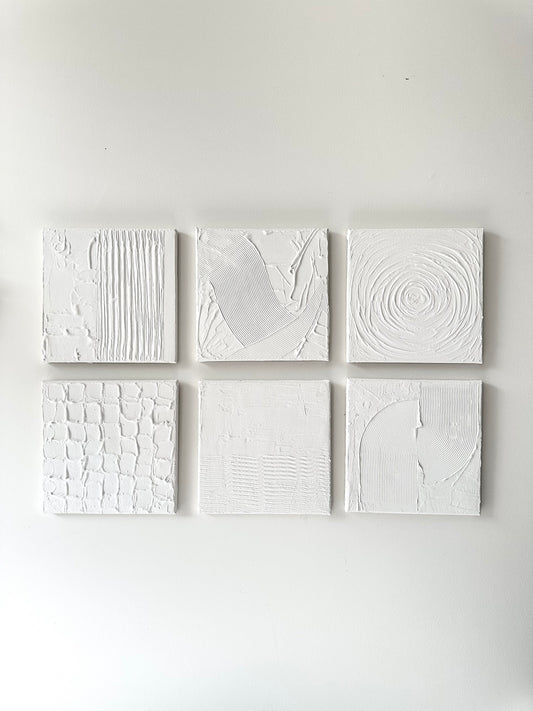 Abstract White Plaster Texture Wall Art