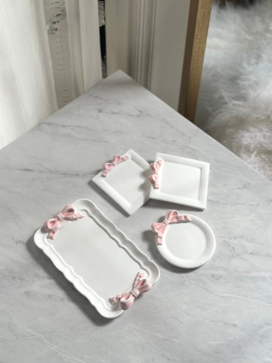 Pink Bow Trays