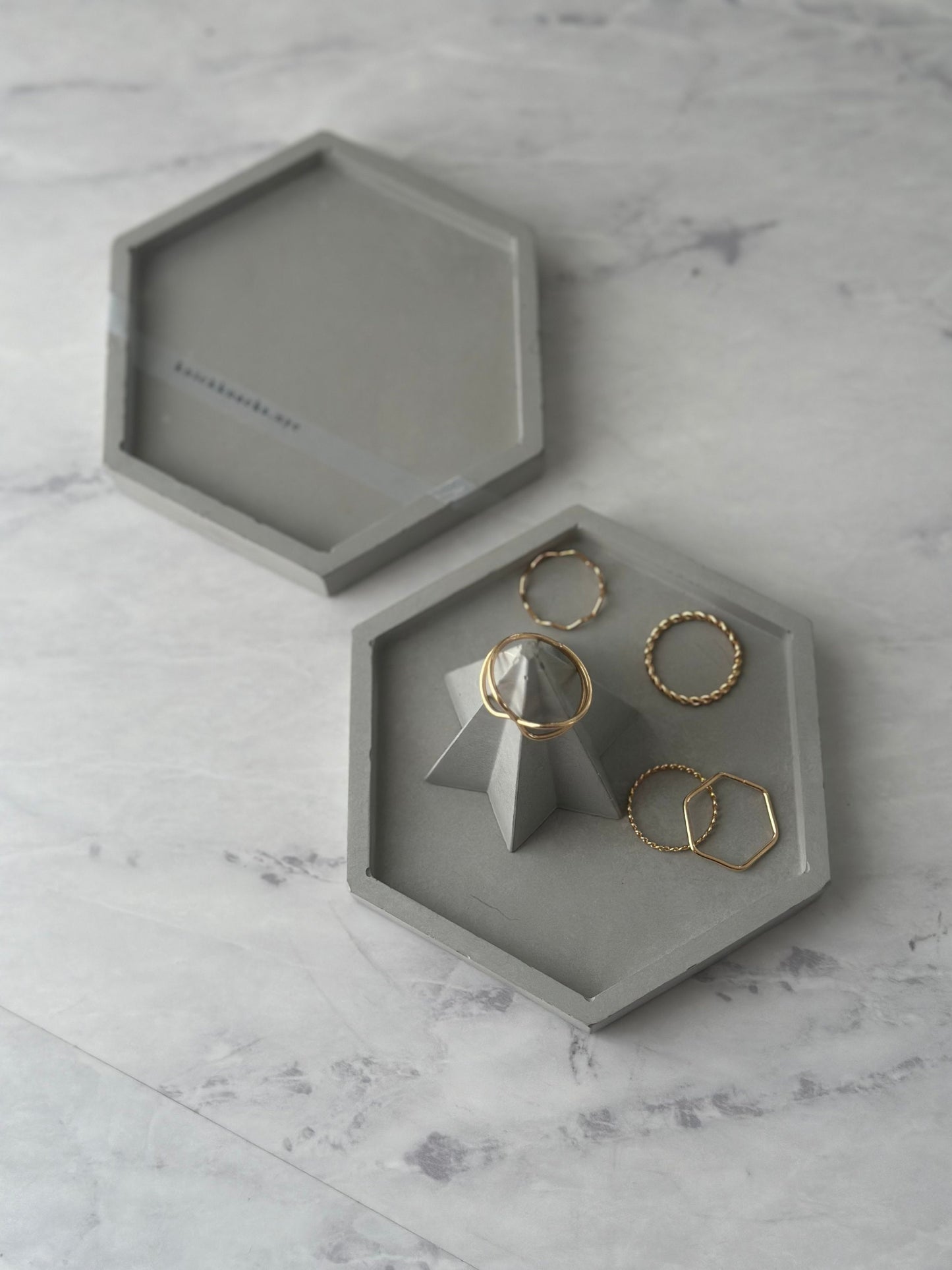 Hexagon Concrete Trinket Dish