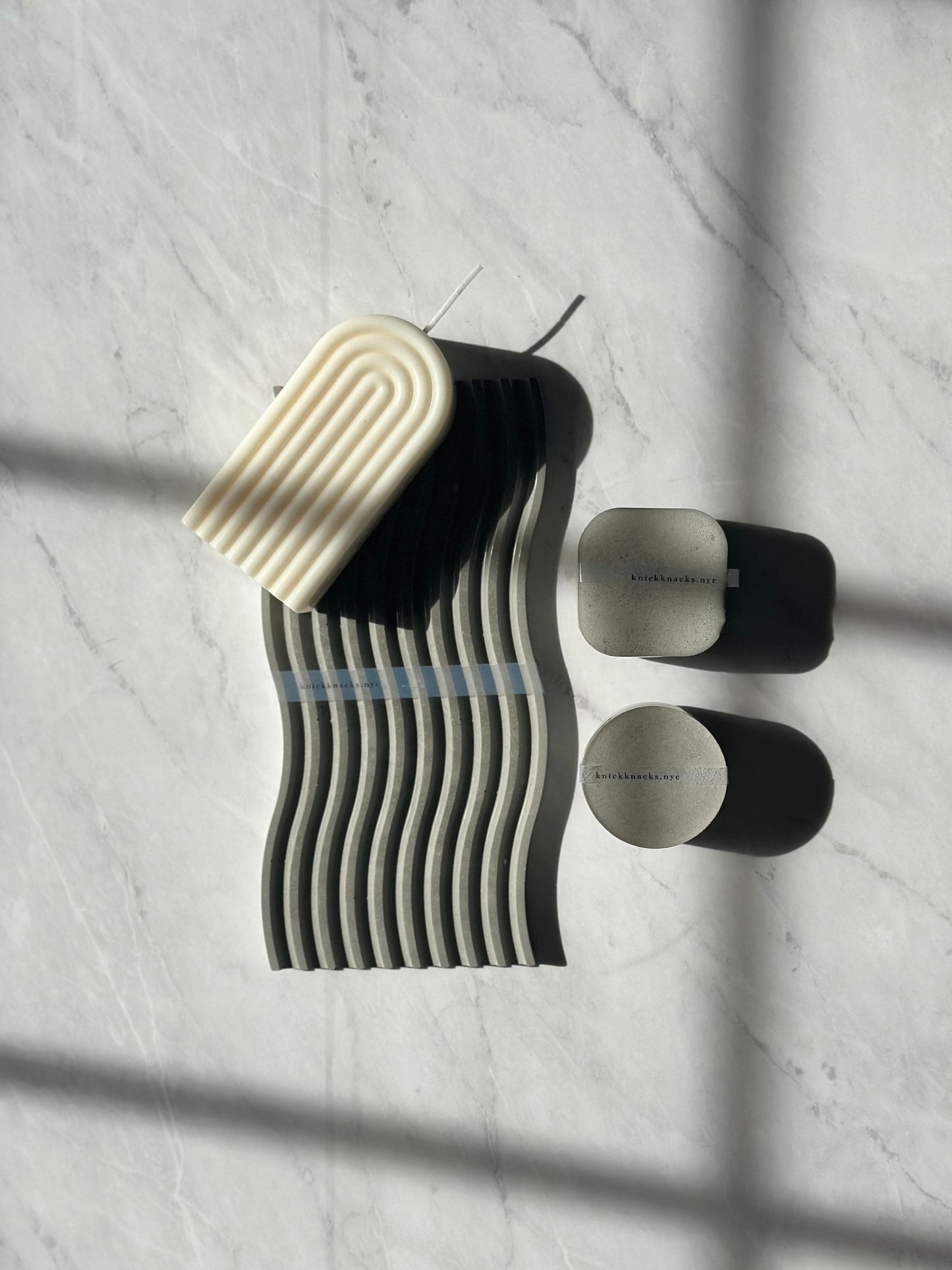 Wavy Ribbed Concrete Tray