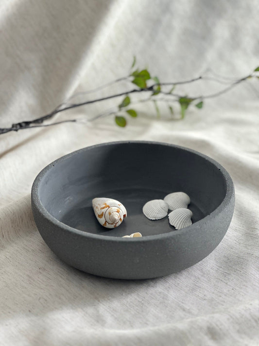 Concrete Rounded Large Bowl