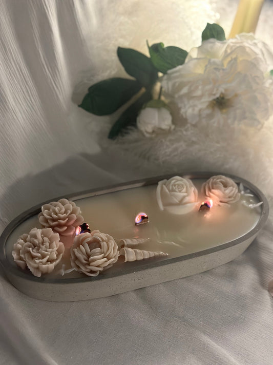 Centerpiece Flower Soy Candle